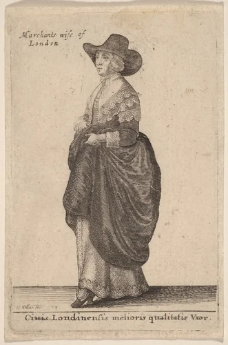 Ciuis Londinensis Melioris Qualitatis Vxor by Wenceslaus Hollar, print, 1643