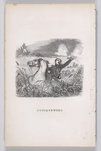 Poniatowski, from "The Complete Works of Béranger" by J. J. Grandville, print, 1836