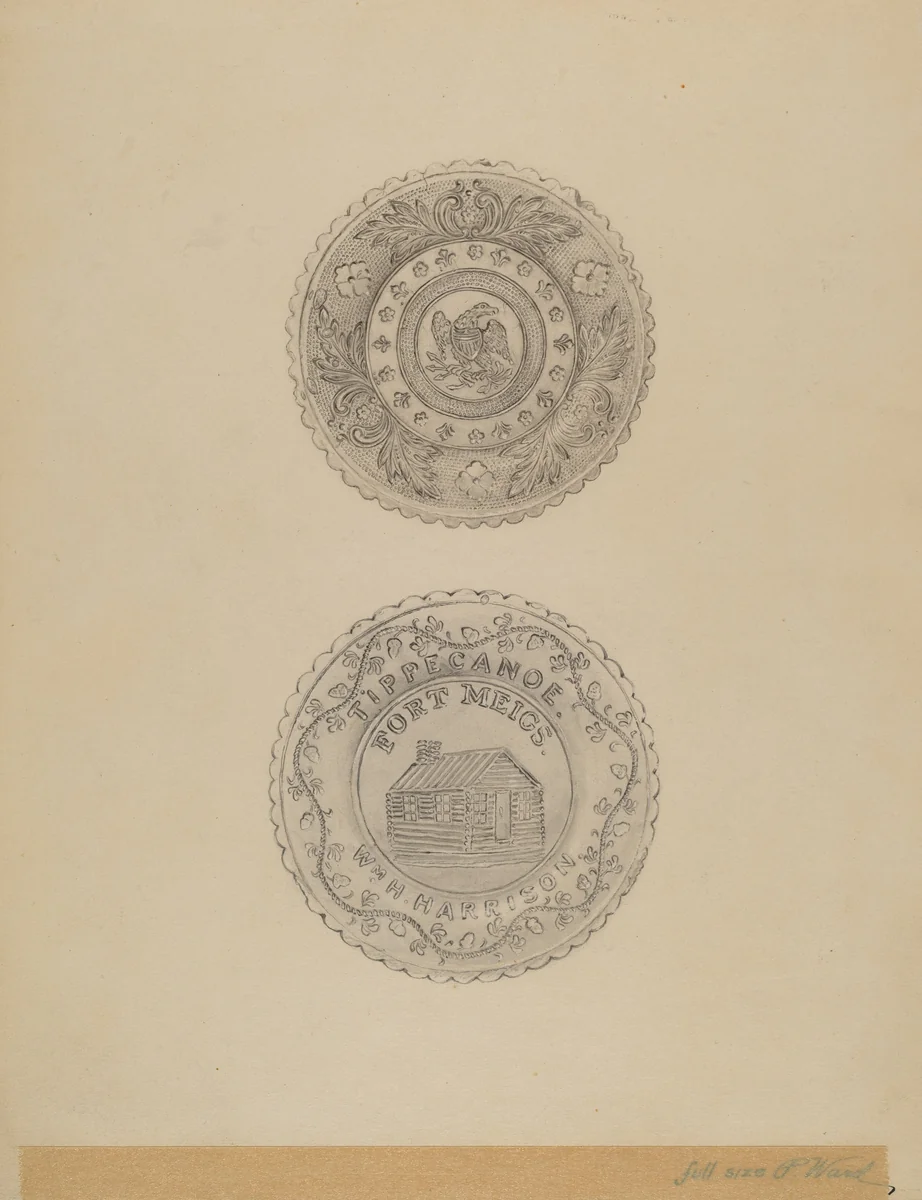 Cup Plates by Paul Ward, index of american design, 1935-1942