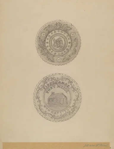Cup Plates by Paul Ward, index of american design, 1935-1942