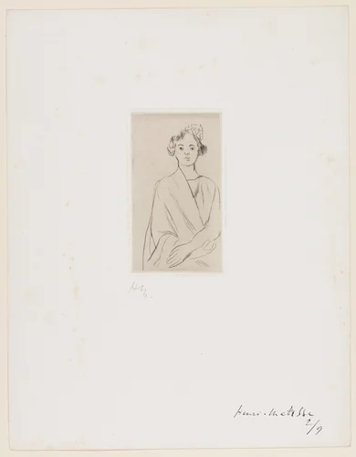 Young Girl with a Spanish Comb (Jeune femme au peigne espagnol) by Henri Matisse, print, 1919