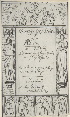 Study for a Title Page by Carl Alexander von Heideloff, drawing, 1809-1865