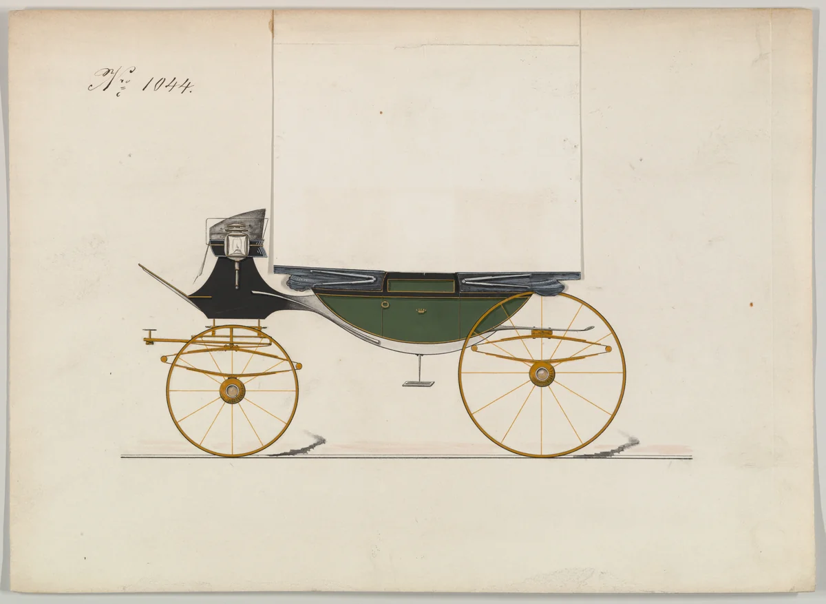 Landau #1044 by Brewster & Co., drawing, 1850-1870