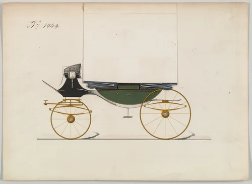 Landau #1044 by Brewster & Co., drawing, 1850-1870