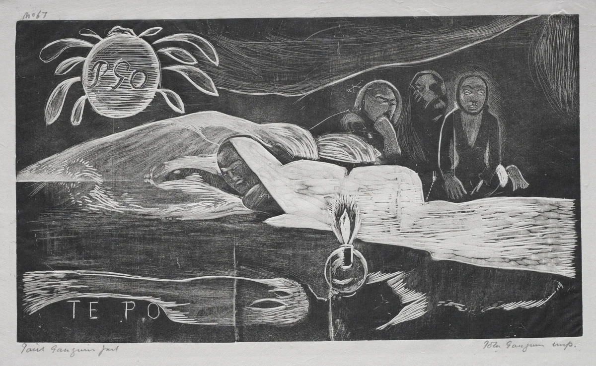 Noa Noa: Te Po (Eternal Night) by Paul Gauguin, print, 1893-1894