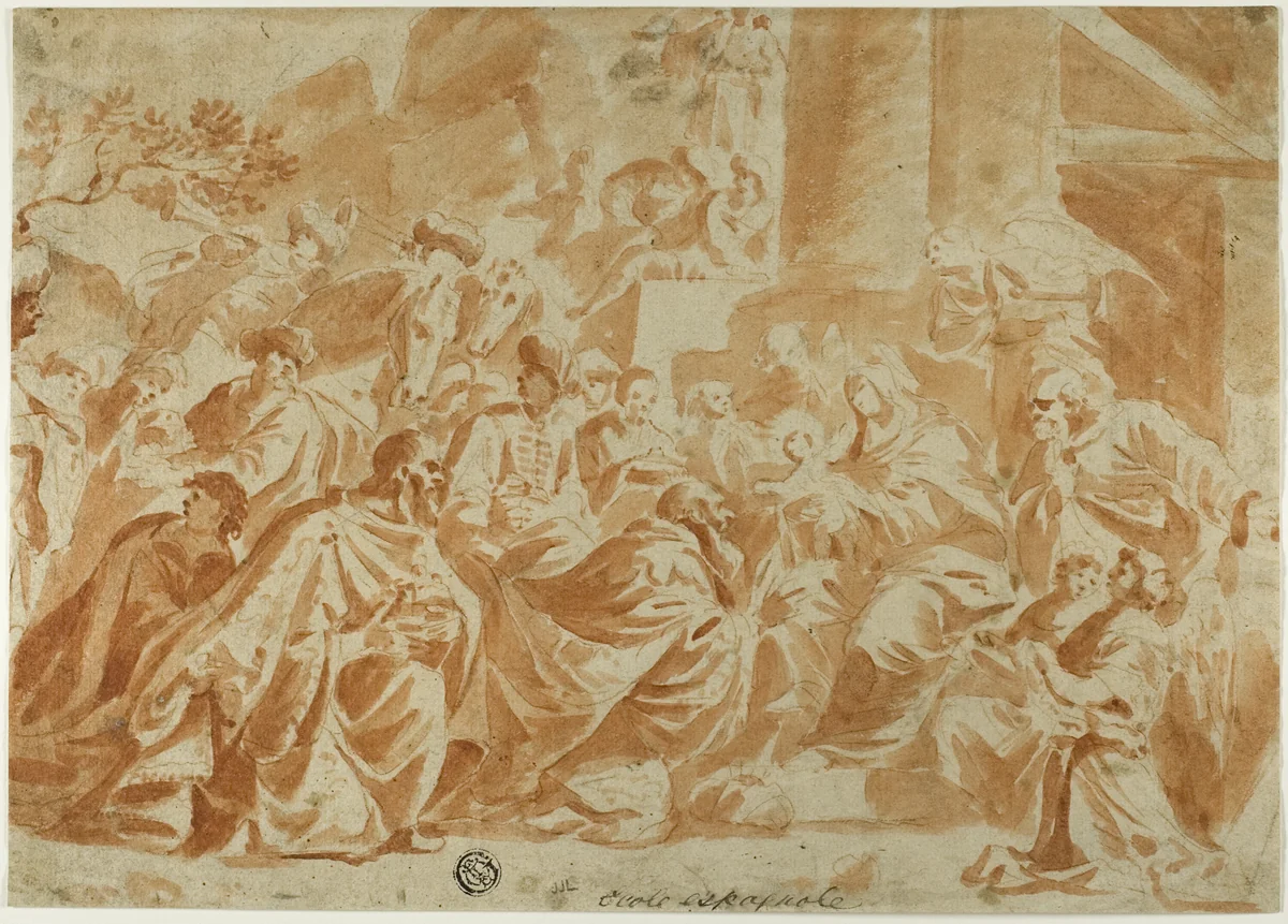 Adoration of the Magi by Peter Paul Rubens, drawing, 1600-1699
