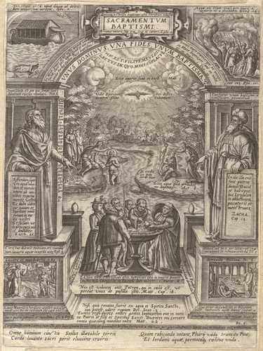 Baptism, from "The Seven Sacraments" by Philips Galle, print, 1576