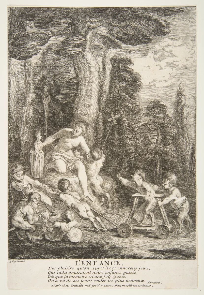 Adolescence by Claude Gillot, print, 1667-1722