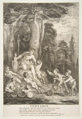 Adolescence by Claude Gillot, print, 1667-1722