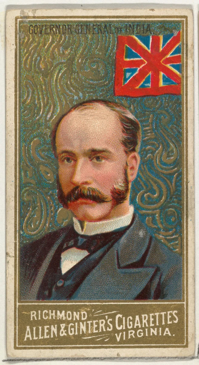 Governor General of India, from World's Sovereigns series (N34) for Allen & Ginter Cigarettes by Allen & Ginter, print, 1889