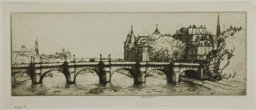 Le Pont Neuf, Paris by Donald Shaw MacLaughlan, print, 1907