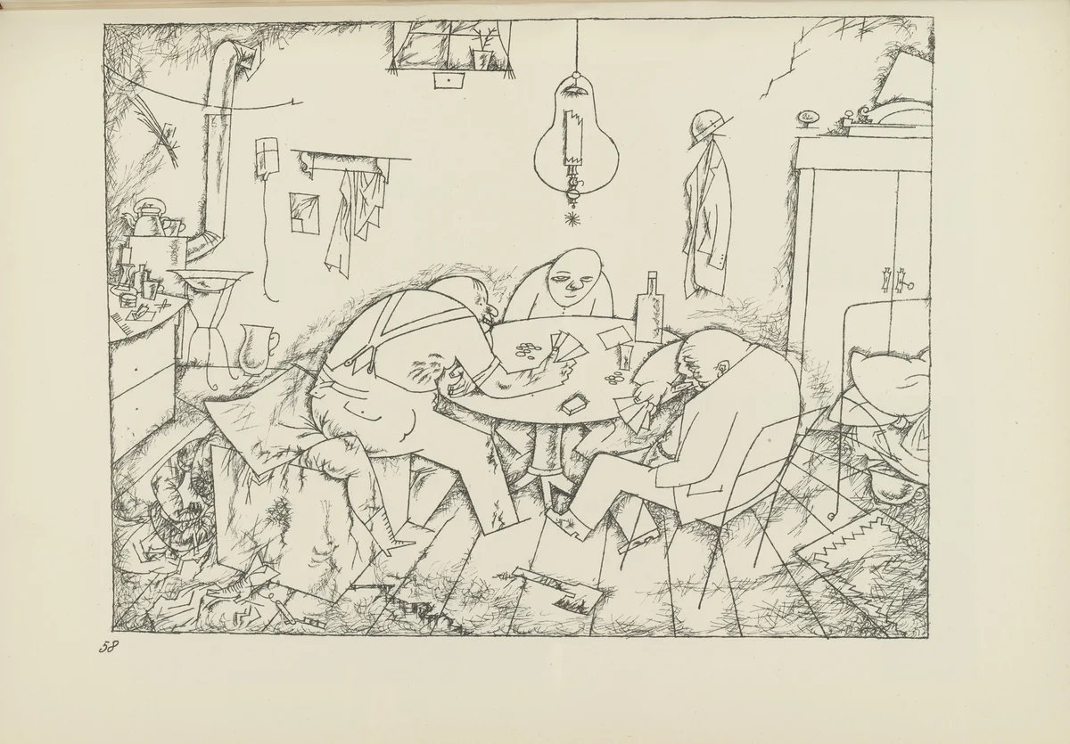 Apachen (plate, folio 71) from Ecce Homo by George Grosz, illustrated book, 1922