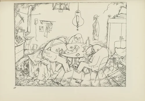 Apachen (plate, folio 71) from Ecce Homo by George Grosz, illustrated book, 1922