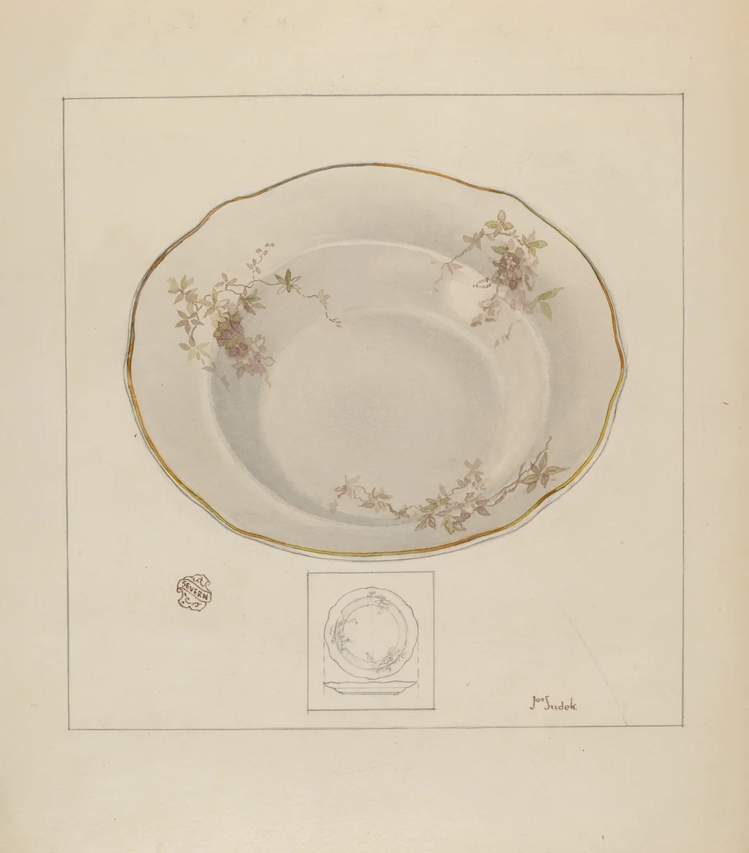 Dinner Platter by Joseph Sudek, index of american design, 1937
