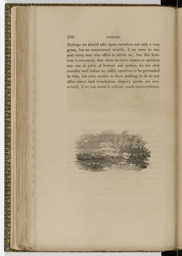 Tailpiece (page 102) from The Fables of Aesop by Thomas Bewick, illustrated book, 1818