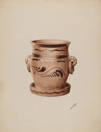 Flower Pot by Charles Moss, index of american design, 1937