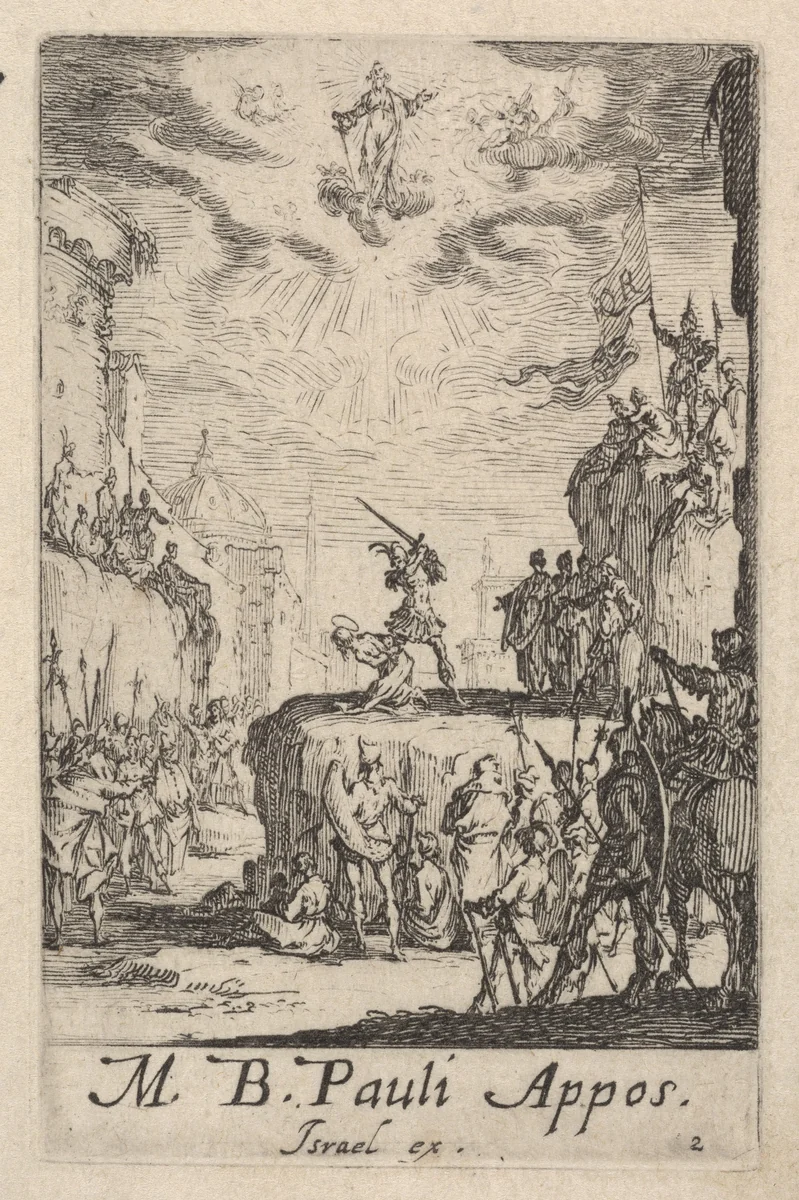 Martyrdom of Saint Paul, from "The Little Apostles" (Les Petits Apôtres) by Jacques Callot, print, 1632