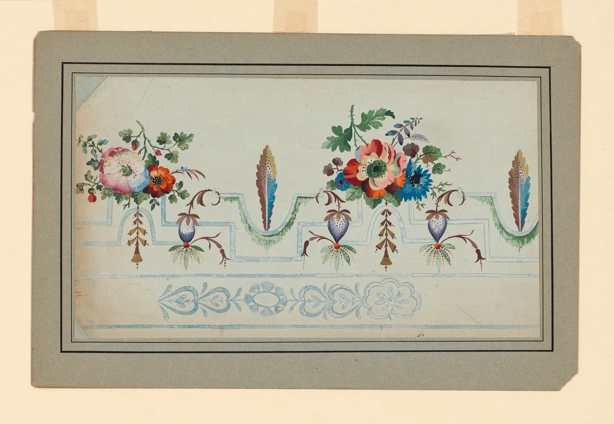 Design for a Woven or Embroidered Fabric by France, textile, 1801-1825