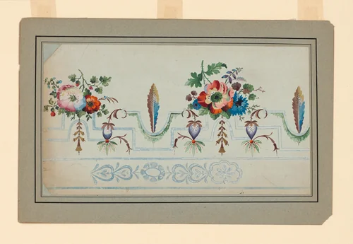 Design for a Woven or Embroidered Fabric by France, textile, 1801-1825