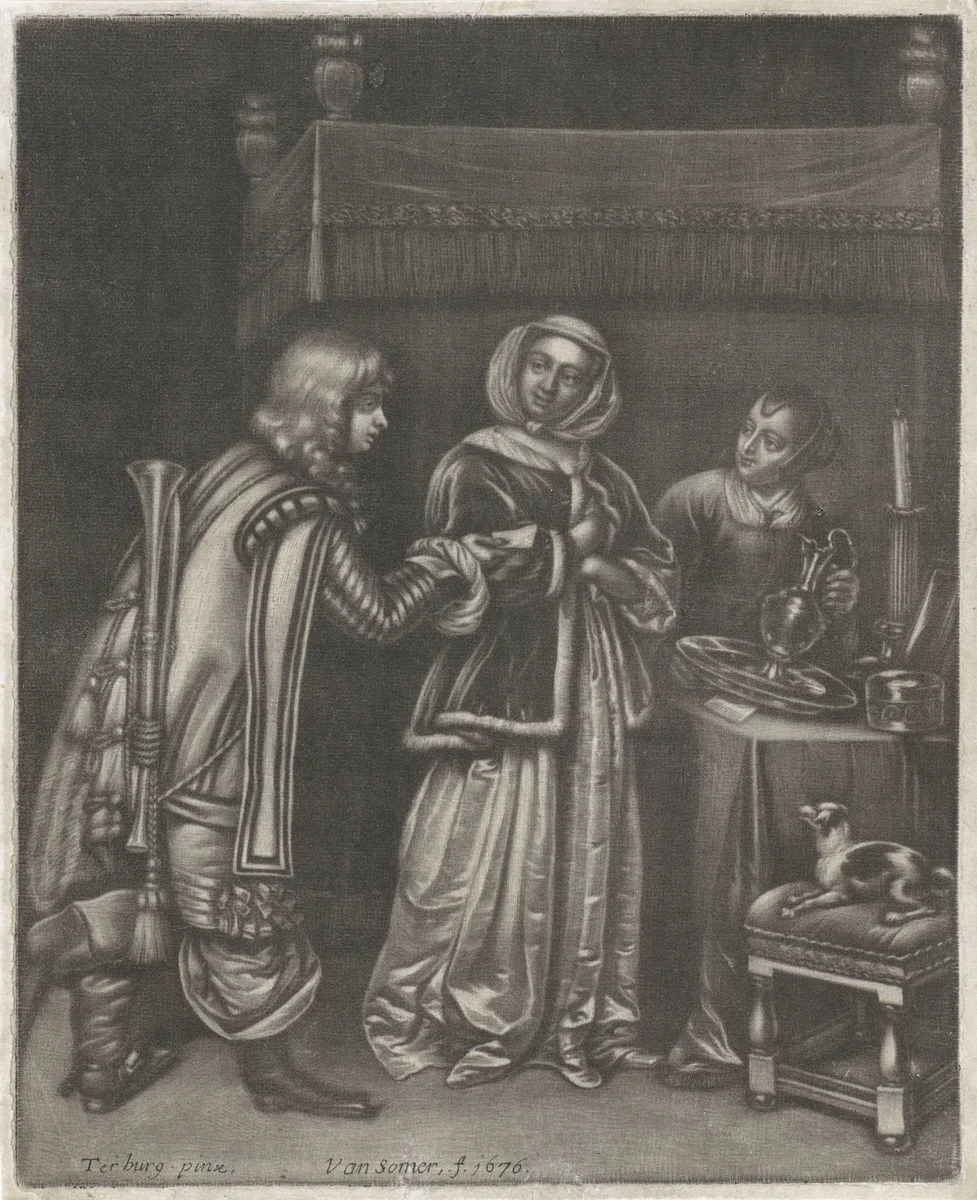 Geweigerde brief by Jan van Somer, print, 1676