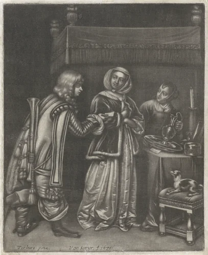 Geweigerde brief by Jan van Somer, print, 1676