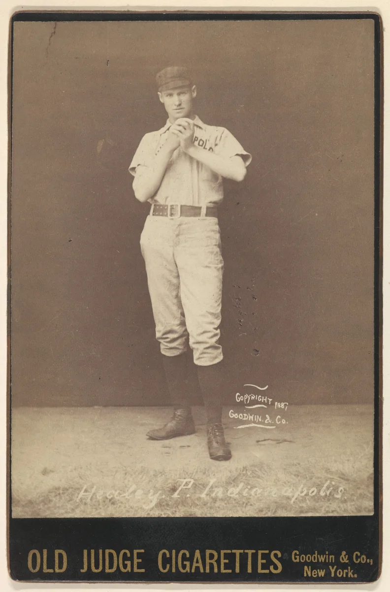 John J. Healey, Pitcher, Indianapolis, from the series Old Judge Cigarettes by Goodwin & Company, photograph, 1887