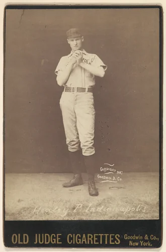 John J. Healey, Pitcher, Indianapolis, from the series Old Judge Cigarettes by Goodwin & Company, photograph, 1887