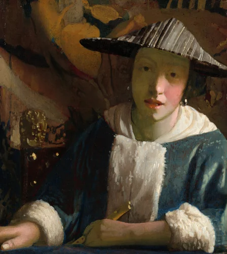 Girl with a Flute by Johannes Vermeer, painting, 1664-1674