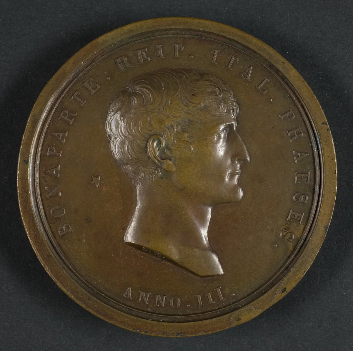 Bonaparte Reip. Ital. Praeses, Anno III by B. M. Manfredini, metalwork, 1800-1900