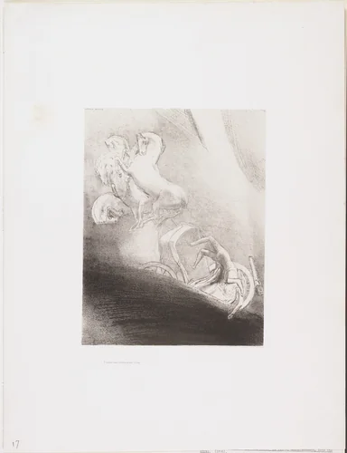 He Falls Head Foremost into the Abyss (Il tombe dans l'abîme, la tête en bas) from The Temptation of Saint Anthony (La Tentation de Saint-Antoine) by Odilon Redon, print, 1896