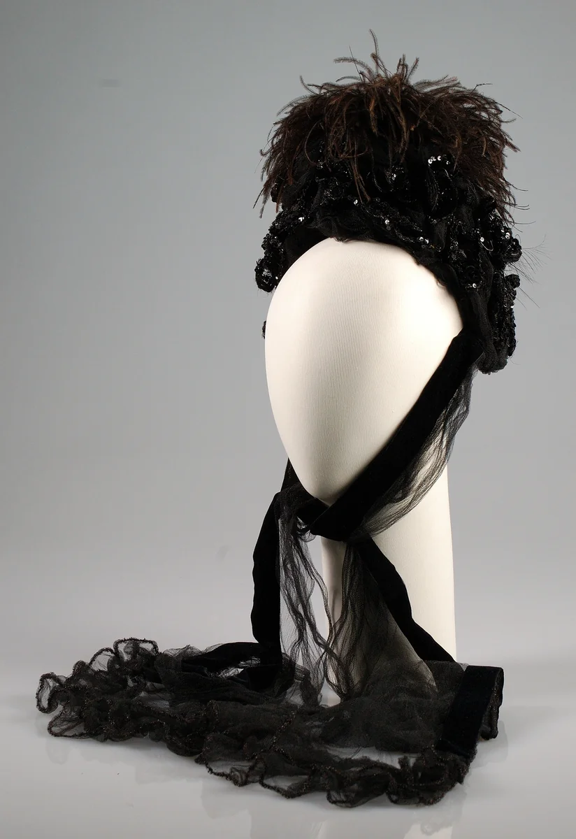 Evening bonnet by Camille, artwork, 1888-1892