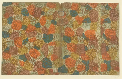 Blad met bloemen en vruchten by anonymous, other, 1730-1780