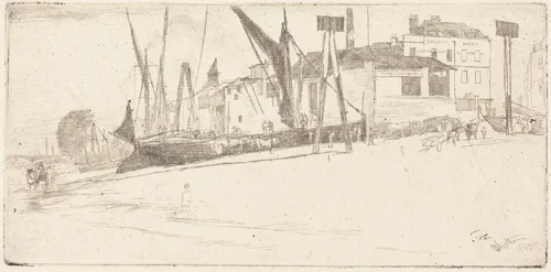 Chelsea Wharf by James McNeill Whistler, print, 1863