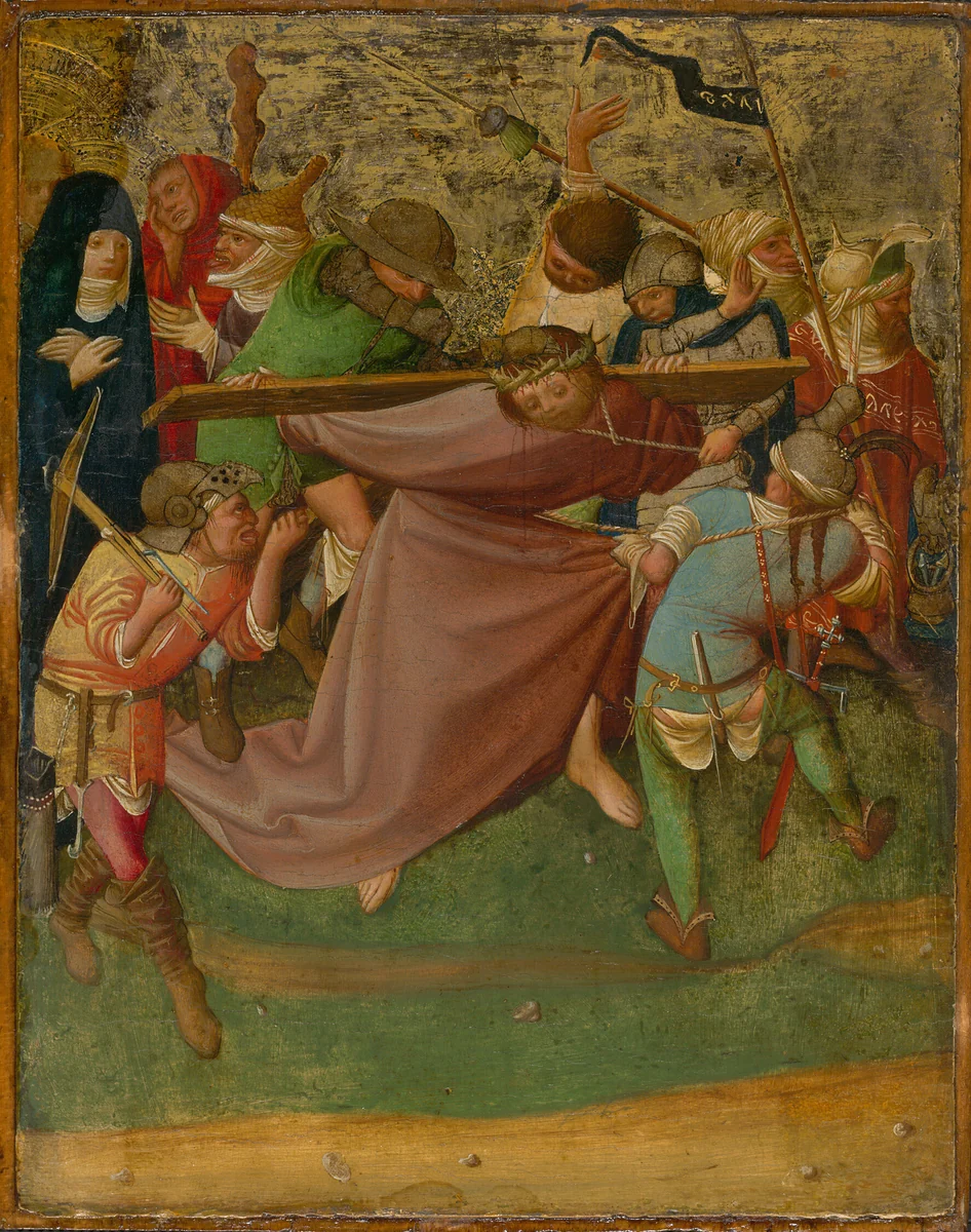 Christ Carrying the Cross by Master of the Worcester Carrying of the Cross, painting, 1420-1425