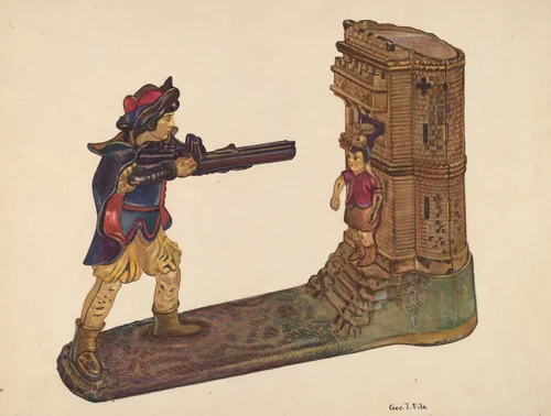 Toy Bank: William Tell by George File, index of american design, 1937