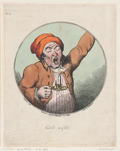 Good Night by Thomas Rowlandson, print, 1799