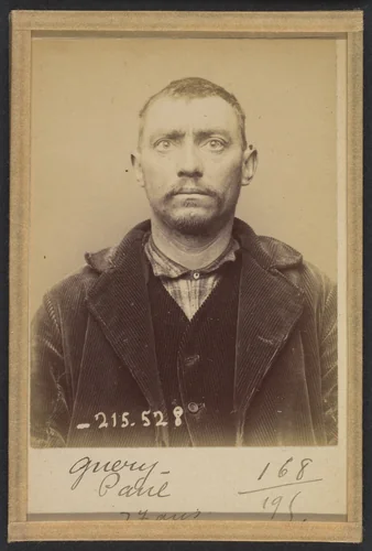Guéry. Paul, Alphonse. 37 ans, né le 30/6/56 à Laversine (Aisne). Journalier. Anarchiste. 12/3/94. by Alphonse Bertillon, photograph, 1894