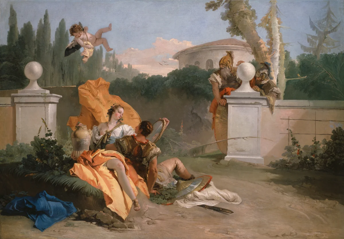 Rinaldo and Armida in Her Garden by Giovanni Battista Tiepolo, painting, 1742-1745