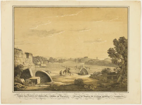 Ruins of the Temple of Jupiter at Agrigente by Friedrich von Gärtner, print, 1819