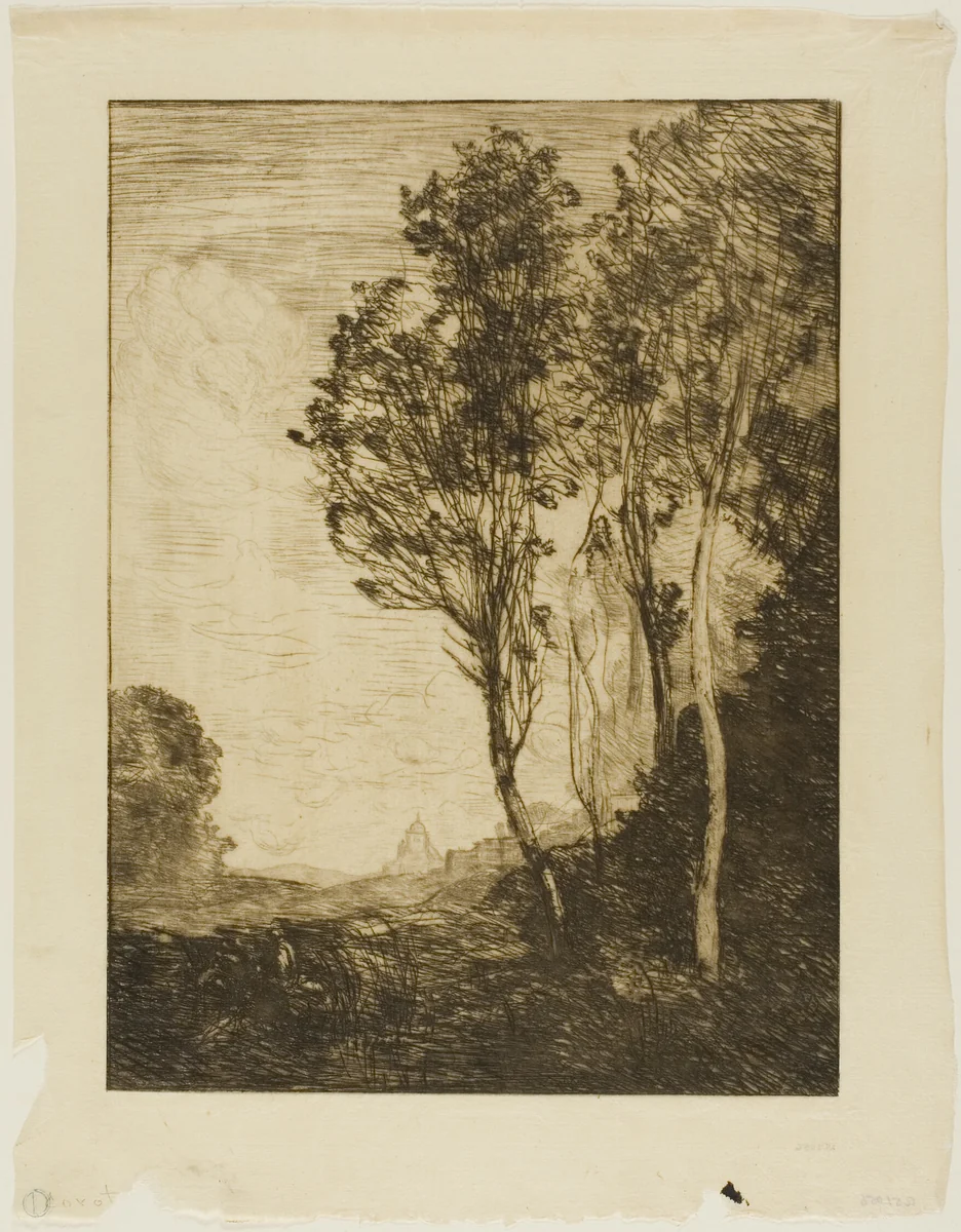 Remembrance of Italy by Jean-Baptiste-Camille Corot, print, 1866