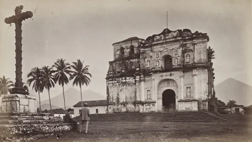 Cathedral, Escuintla by Eadweard Muybridge, photograph, 1875