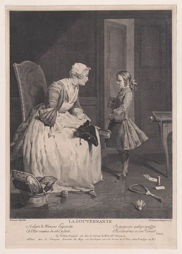 The Governess by Bernard Lepicié, print, 1739