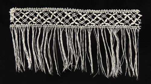 Bobbin Lace (Needlepoint Design) Insertion with Fringe by Unknown, textile, 1550-1599