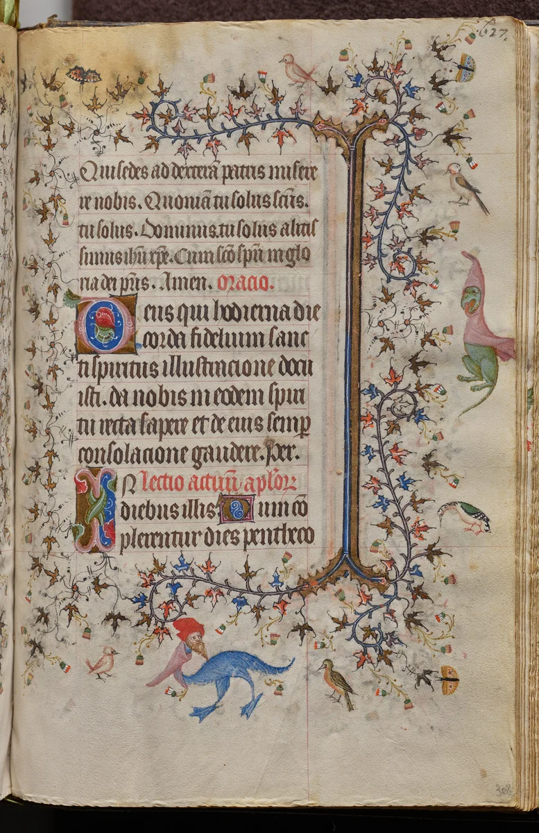 Hours of Charles the Noble, King of Navarre (1361-1425): fol. 308r, Text by Master of the Brussels Initials and Associates, book, 1400-1410