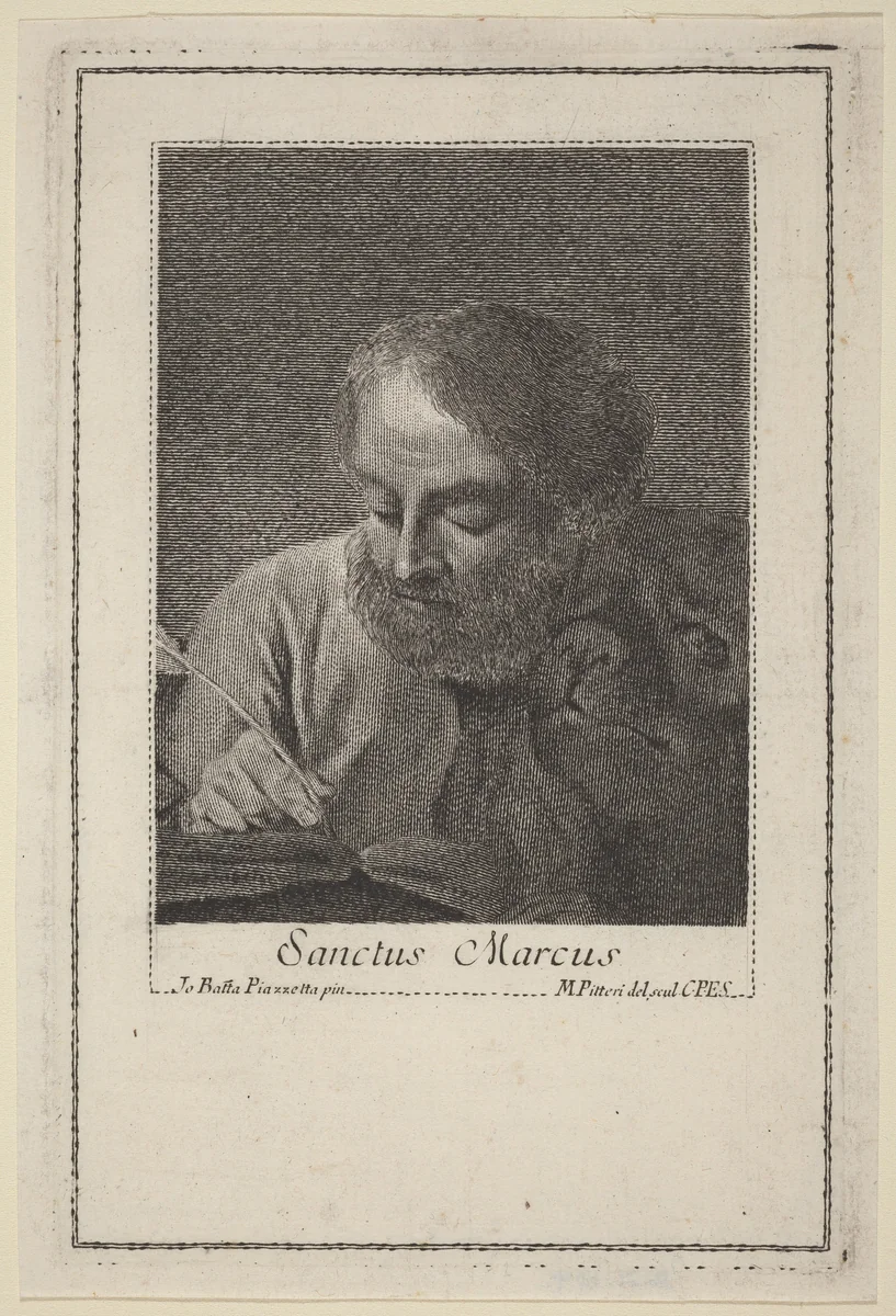 Saint Mark by Marco Alvise Pitteri, print, 1702-1786