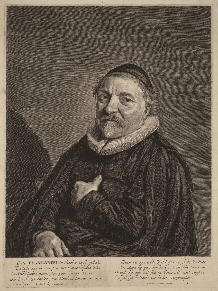 Adriaen Tegularius by Jonas Suyderhoff, print, 1613-1686