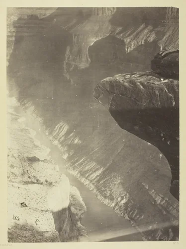 Looking South into the Grand Cañon, Colorado River, Sheavwitz Crossing by William H. Bell, photograph, 1872