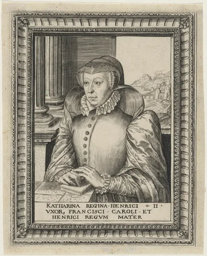 Catherine de Medici, Wife of Henry II of France by Johan Wierix, print, 1549-1615