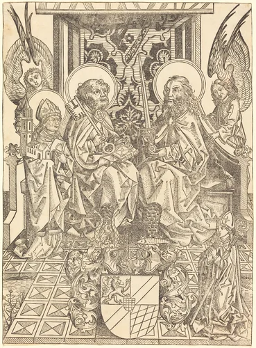Saints Peter and Paul under a Canopy by Wilhelm Pleydenwurff, print, 1458-1494