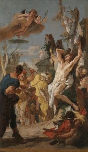 Study for "The Martyrdom of Saint Sebastian" (for the Augustinian monastery at Diessen, Germany) by Giovanni Battista Tiepolo, painting, 1739